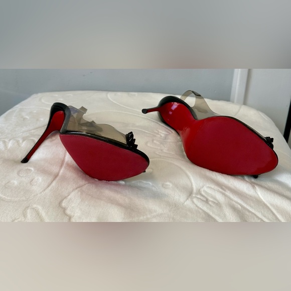 Christian Louboutin Slingback Heels 38.5 US 8 Black - Picture 11 of 16